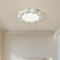 Traditional French Resin Acrylic Round Shade LED Flush Mount Ceiling Light For Living Room