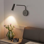 Modern Minimalist Cylindrical Rotatable Iron Aluminum LED Wall Sconce Lamp For Bedroom