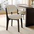 Contemporary Simplicity Round Soft Velvet Wooden Frame Dining Chair Backrest Armless For Dining Room