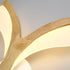 Traditional Japanese Curved Wood Acrylic LED Wall Sconce Lamp For Bedroom