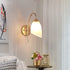Contemporary Nordic Pod Iron Glass 1-Light Wall Sconce Lamp For Bedroom