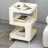 Contemporary Simplicity Square Iron Movable Side Table 3-Tier Storage Shelves For Living Room