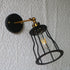 Contemporary Industrial Round Iron Cage 1-Light Wall Sconce Lamp For Living Room