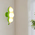 Contemporary Creative Resin Glass Pea Pod Design 3-Light Wall Sconce Lamp For Bedroom