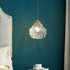 Modern Art Deco Shell Iron Glass 1-Light Pendant Light For Bedroom