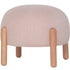 Contemporary Scandinavian Ladybug Shape Cotton Linen Pouf Low Stool For Living Room