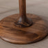 Traditional Vintage Round Walnut Wood End Table For Living Room