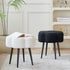 Modern Minimalist Cloud Lambswool Carbon Steel Vanity Stool For Bedroom