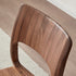 Contemporary Retro Walnut Wood Square Dining Chair Backrest For Dining Room