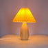 Contemporary Retro Pleated Fabric Solid Wood Base 1-Light Table Lamp For Bedroom