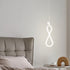 Contemporary Scandinavian Iron Silica Infinity Spiral LED Pendant Light For Bedroom