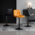 Contemporary Nordic Round Base Rectangle Cushion Leather Foam Metal Frame Bar Stool Backrest For Dining Room