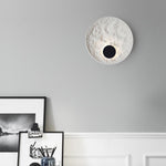 Contemporary Nordic Round Iron Resin LED Wall Sconce Lamp For Bedroom