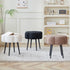 Modern Minimalist Cloud Lambswool Carbon Steel Vanity Stool For Bedroom