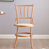 Traditional Vintage Round Cylinder Solid Wood Rattan Dining Chair Backrest For Living Room