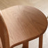 Contmporary Retro Wood Semicircular Arch Vanity Stool Backrest For Bedroom