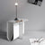 Modern Minimalist Round Rectangular T Shape Iron Stainless Steel End Table 1-Storage For Bedroom