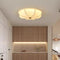 Traditional French Iron Fabric Round 3/4/5 Light Flush Mount Ceiling Light For Bedroom