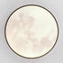 Contemporary Scandinavian Iron Plastic Round Moon LED Flush Mount Ceiling Light For Living Room