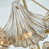 Contemporary Luxury Branch Leaf All Copper Glass 3/6/8 Light Chandelier For Living Room