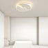 Modern Minimalist Round Acrylic Iron Shade LED Flush Mount Ceiling Light For Bedroom