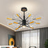 Modern Minimalist Branch Maple Leaf Iron Acrylic LED Chandelier For Living Room