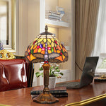 Traditional Tiffany Mushroom Resin Glass 1-Light Table Lamp For Bedroom