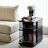 Traditional Vintage Rectangular Wood Glass Coffee Table 3-Tier For Living Room