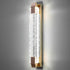 Contemporary Luxury Dazzling Rectangular Bubble Textured Crystal Shade Stainless Steel LED Wall Sconce Lamp For Living Room