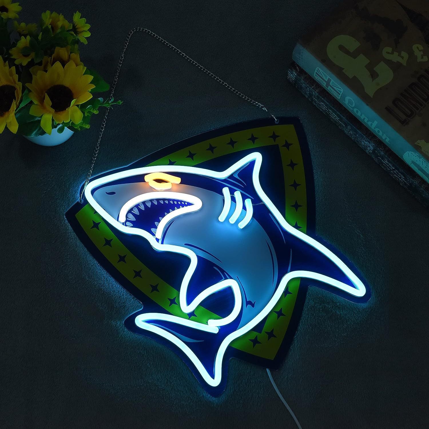 Contemporary Creative Shark Acrylic LED Wall Sconce Lamp For Bedroom