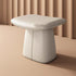 Modern Minimalist Square Microfiber Leather Solid Wood Vanity Stool Backless Armless For Bedroom