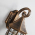 Traditional European Waterproof Aluminum Glass Conical Prism 1-Light Wall Sconce Lamp For Garden