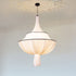 Modern Minimalist Cake Hardware Fabric 3-Light Chandelier For Living Room