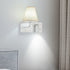 Modern Simplicity Iron Aluminum Fabric Cone 1-Light Wall Sconce Lamp For Bedroom