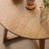 Contemporary Nordic Round Corner Base Fibreboard Pine Wood Coffee Table For Living Room