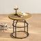 Traditional Japanese Round Rattan Iron Coffee Table For Living Room