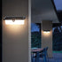 Modern Minimalist Solar Waterproof Rectangle PC ABS LED Outdoor Wall Sconce Lamp For Garden