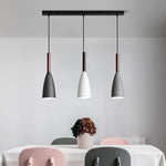 Modern Minimalist Round Wine Bottle Shape Iron 3-Light Island Light Chandelier For Dining Room