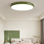 Modern Minimalist Macaron Acrylic Round Shade LED Flush Mount Ceiling Light For Bedroom