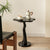 Traditional French Round Petal Design Wood Iron Side Table For Living Room