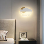 Contemporary Simplicity Iron Acrylic Cloud Shade LED Wall Sconce Lamp For Living Room