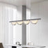 Contemporary Simplicity Glass Acrylic Semi-Circular Shade LED Island Light Chandelier For Living Room