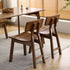 Contemporary Nordic Ash Wood Square Rectangular Dining Chair Backrest For Dining Room