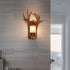 Contemporary Scandinavian Antler Cylinder Resin Glass 1-Light Wall Sconce Lamp For Living Room