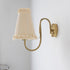 Traditional Vintage Pastoral Pleated Fabric Lace Shade 1-Light Wall Sconce Lamp For Living Room