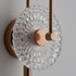 Modern Minimalist Round Stainless Steel Glass LED Wall Sconce Lamp For Bedroom