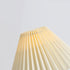 Modern Minimalist Round Pleated Ceramic PVC 1-Light Table Lamp For Bedroom