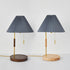 Modern Minimalist Pleated Umbrella Fabric Wood Hardware 1-Light Table Lamp For Bedroom