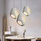 Traditional Japanese Iron Polystyrene Skeletonized Geometry 1-Light Pendant Light For Dining Room