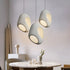 Traditional Japanese Iron Polystyrene Skeletonized Geometry 1-Light Pendant Light For Dining Room